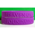 Custom 12mm solid color embossed Silicone Wristbands